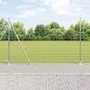 vidaXL Fence with Post Silver 1.5 x 10 m Steel