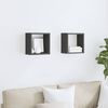 vidaXL Wall Cube Shelves 2 pcs Grey 26x15x26 cm