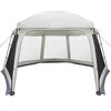 vidaXL Pool Tent with Removable Fly & Mesh Walls Grey 512x458 cm