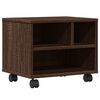 vidaXL Printer Stand with Wheels Brown Oak 41x32x34,5 cm
