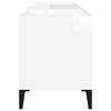 vidaXL Record Cabinet High Gloss White 121x38x48 cm Engineered Wood