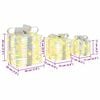 vidaXL Gift Box with 60 LEDs 3 pcs Warm white 20 x 20 x 20 cm PET