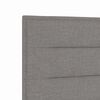 vidaXL LED Headboard with LED Strip Lights Manual Taupe 160 cm Fabric
