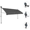 vidaXL Manual Retractable Awning with LED 400 cm Anthracite