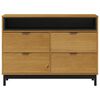 vidaXL Drawer Cabinet FLAM 110x40x80 cm Solid Wood Pine