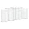 vidaXL Arched Gabion Basket 400x30x140/160 cm Galvanised Iron