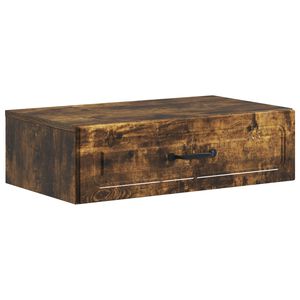 vidaXL Wall-Mounted Side Table Smoked Oak 59 x 34.5 x 17 cm
