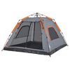 vidaXL Camping Tent Dome 5-Person Grey and Orange Quick Release