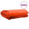 vidaXL Tarpaulin 650g / m&sup2; Orange 4 x 6 m Canvas with PVC Coating