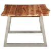 vidaXL Coffee Table 100x60x40 cm Solid Acacia Wood and Stainless Steel