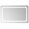 vidaXL LED Bathroom Mirror Transparent 80 x 50 cm Tempered Glass