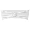 25 pcs White Stretchable Decorative Chair Band with Diamond Buckle