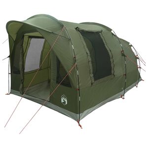vidaXL Tunnel Tent 3-Person Olive Green Polyester and Steel