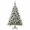 vidaXL Artificial Pre-lit Christmas Tree with Ball Set Green 180 cm