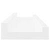 vidaXL Wall Shelves 2 pcs High Gloss White 40x9x3 cm
