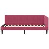 vidaXL Corner Bed Frame with Headboard Wine Red 90 cm x 200 cm Velvet