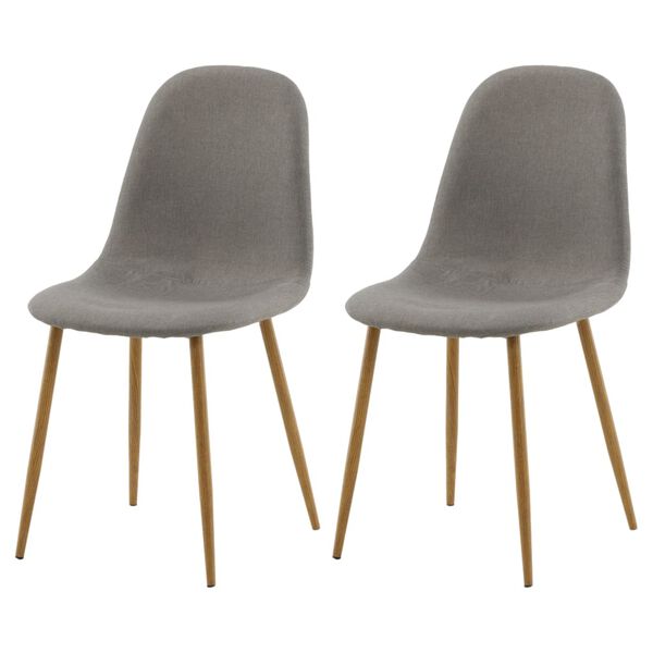 Venture Home Dining Chairs 2 pcs Polar Polyester Grey and Natural