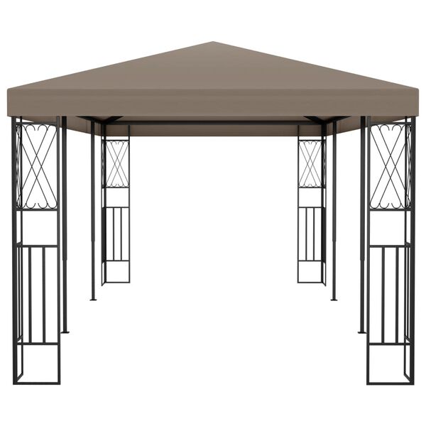 vidaXL Gazebo 6x3 m Taupe Fabric