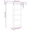 vidaXL Sliding Door Brown 83 x 202 cm Solid Pine Wood