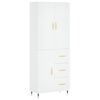 vidaXL Highboard White 69,5x34x180 cm Engineered Wood