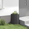 vidaXL Corner Planter Black 30 x 30 x 50 cm Steel