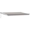 vidaXL Retractable Awning Light Grey 500 x 300 cm Fabric and Metal