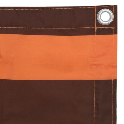vidaXL Balcony Screen Orange and Brown 120x300 cm Oxford Fabric