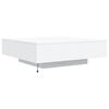 vidaXL Coffee Table with LED Lights White 100x100x31 cm