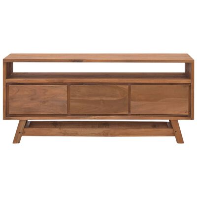 vidaXL TV Cabinet 110x30x50 cm Solid Teak Wood