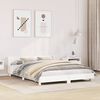 vidaXL Bed Frame without Mattress White 135x190 cm Double Solid Wood Pine