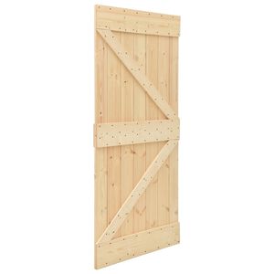 vidaXL Sliding Door NARVIK 80 x 210 cm (213.5 cm) Natural and Black