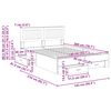 vidaXL Bed Frame with Drawer Grey Sonoma 140 x 200 cm Engineered Wood