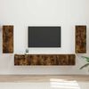 vidaXL TV Cabinet Set 4 pcs Smoked Oak Engineered Wood