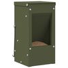 vidaXL Rabbit Feeder Olive Green 12.5 x 12.5 x 25 cm Cold-Rolled Steel