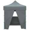 vidaXL Professional Folding Party Tent with 4 Sidewalls 2x2 m Steel Anthracite