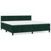 vidaXL Box Spring Bed with Mattress Dark Green 200x200 cm Velvet