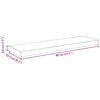 vidaXL Floating Wall Shelves 2 pcs High Gloss Grey 80x23.5x3.8 cm MDF