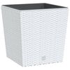 vidaXL Planter with Removable Inner White 21 / 32 L PP Rattan