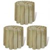 vidaXL Lawn Log Rolls 3 pcs Wood 250x20 cm