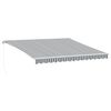 vidaXL Manual Retractable Awning Anthracite&White 400x350 cm