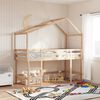 vidaXL Loft Bed with Ladder and Roof without Mattress 90x190 cm Single