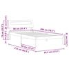 vidaXL Bed Frame with Headboard White 90 x 200 cm Solid Pine Wood