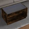 vidaXL Coffee Table with Infinity LED Smoked Oak 90x50x50 cm