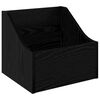 vidaXL LP Record Box Black Oak 37 x 33 x 32 cm Engineered Wood