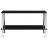 vidaXL Coffee Table Black 110x43x60 cm Tempered Glass