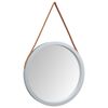 vidaXL Wall Mirror with Strap Silver &Oslash; 55 cm