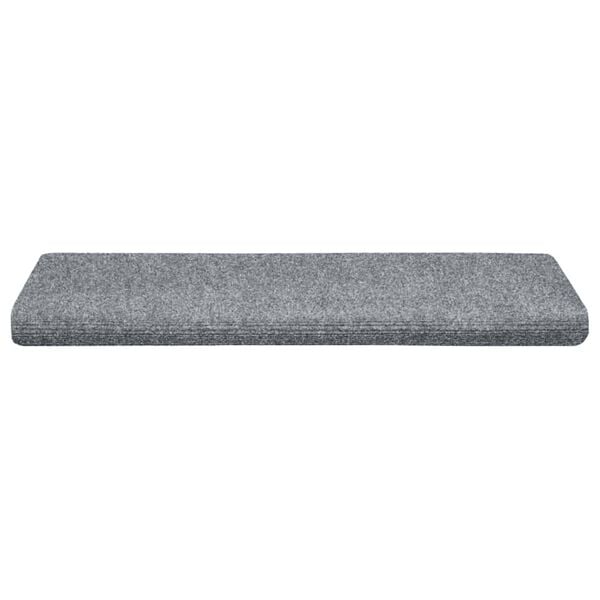 vidaXL Stair Mats Self-adhesive 5 pcs 65x21x4 cm Light Grey Rectangular Edge