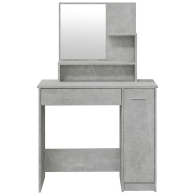 vidaXL Dressing Table Set Concrete Grey 86.5x35x136 cm