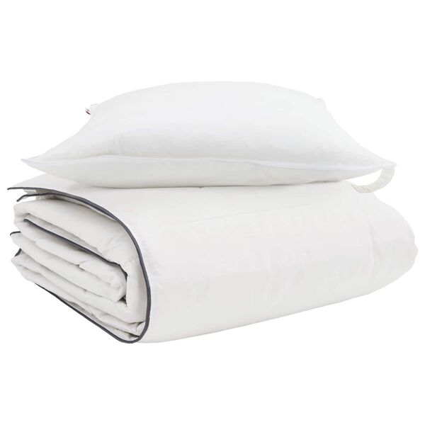 vidaXL Winter Duvet with Pillow 2 pcs White Down Feather