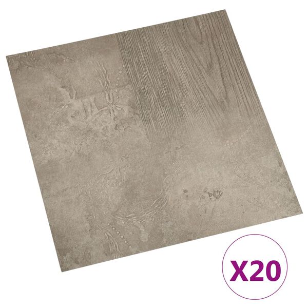 vidaXL Self-adhesive Flooring Planks 20 pcs PVC 1.86 m&sup2; Grey